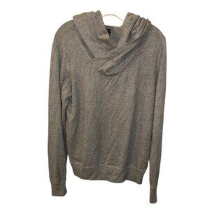 All Saints Spitafields gray angora cashmere blend shawl neck hoodie sweater M